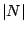 $\displaystyle \vert N\vert$