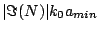 $\displaystyle \vert\Im(N)\vert k_0 a_{min}$